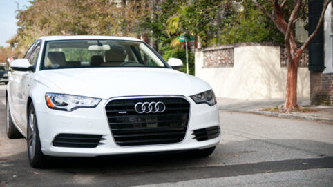 White Audi A6 Car